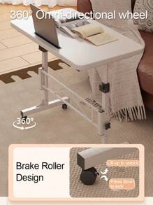 Scrivania mobile per computer per piccoli spazi, scrivania con ruote regolabile in altezza, scrivania portatile in piedi con ruote per l'ufficio domestico