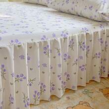 Juego de cama de 3 piezas con estampado digital simple y suave y cómodo, 1 * sábana ajustable + 2 * fundas de almohada, sin edredón, juego de ropa de cama estampada transpirable para dormitorio, habitación de invitados, cama King/Queen/Doble, hipoalergénico, diseño reversible, para todas las estaciones, lavable a máquina