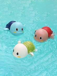 1/3 Pcs Cute Cartoon Dolphin Wind-Up Water Toys,Turtle Shaped Bathing Toys And Random Color Cute Frog-Shaped Bathing And Pool Toy - Fun Bathtub And Pool Toys For Children Age 3 4 5 6 7 8 9 10 Year Old Perfect Gift For Bath Time Interactive Play Water Bathroom Toys Gift For Children's Day/Halloween/Christmas/Thanksgiving Day/Birthday/New Year, Kids Toys, Toys For Boys And Girls