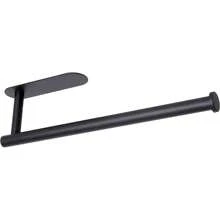 1PC Black Paper Tissue Rack, Punch Free Wall Mount With Adhesive For Easy Installation, Wall Mount For Kitchen, Towel Holder Under Cabinet Paper Towel Rack For Bathroom Kitchen Pantry Sink Balcony Toilet Paper Holder, Storage Rack For Cling Film/Foil, Slouchy Self-Adhesive