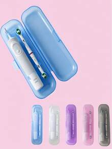 1/2/3Pcs Travel Electric Toothbrush Storage Box ,Portable Travel Container Simple Toothpaste Storage Box, Portable Toothpaste Container Case Safely Store Toothbrush Heads Suitable ,For Daily And Travel Camping Home Business Back To School - Multicolor - View 3