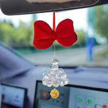 Wind Chime Car Hanging Bow Bell Car Rearview Mirror Pendant Car Decoration