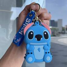 1pc Disney Cartoon Winnie The Pooh Coin Purse Keychain, Cute Pendant Bag Charm, Earphone Cable Organizer, Small Gift, School Supplies,Back To School