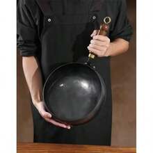 Chinese Pottery 24.0cm Thick Iron Pot, Non-Viscous Surface, Volume Control, Doorbell - Suitable For Home Cooking And Cooking Utensils