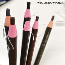 HENGSI 深棕色眉笔，无需削尖，颜色自然，防汗，持久不晕染，适用于眉毛、眼线、唇线，显色度高，适合初学者和专业化妆师，毕业、生日、节日、夏季、秋季、Y2K风格，用途广泛，适合女性化妆、派对、海滩、旅行、露营、户外活动、校园旅行、节日装饰，也是一份很棒的礼物。 - 彩色 - 查看 10