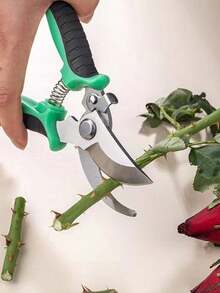 3pcs Upgraded Stainless Steel Gardening Pruning Shears, Flower & Tree Pruner, Fruit Picking Tool-Green, Suitable For Camping Christmas For Holiday Gift Giving