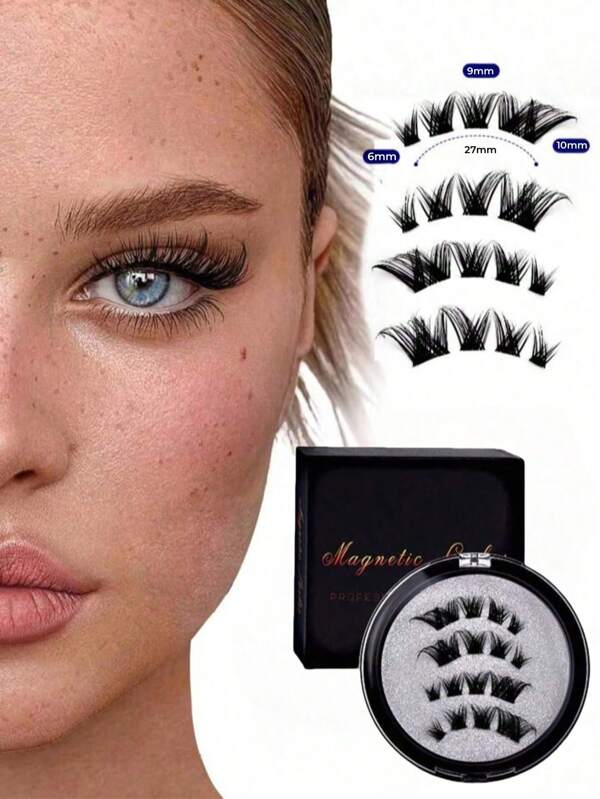Magnetic Eyelashes Natural Look, Quantum Magnetic Eyelashes With Magnet And Glue-Free Design, Natural And Long-Lasting, Easy To Wear, Boxed Packing Strip Lashes,Lashes,Eyelashes,Fake Lashes