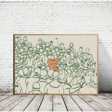 1 PIEZA Pintura abstracta simple de campo de golf verde para póster de juego de golf, cuadro en lienzo, arte de pared, imagen para decoración del hogar, regalo para salas de estar, dormitorios, comedores, con opción de marco moderno, pósteres, arte de pared, pinturas en lienzo