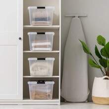 45 Qt. Plastic Storage Bins With Lids, Clear, Latching, Stackable, Totes, 4Pk - 20qt - View 6