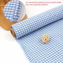 1pc Plaid Fabric Satin Polyester Cloth Material For DIY Sewing, Decoration, Home & Living, Art, Crafts, Clothing Sewing