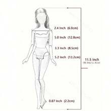 Set de 4 piezas de ropa de mezclilla para familia de 4 miembros para Barbies de 11 pulgadas (29-32 cm) de pareja/familia, sin incluir las muñecas ni los zapatos, regalo festivo
