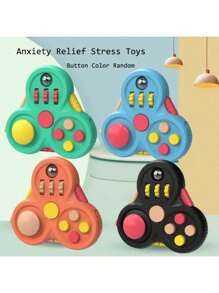 Multi-Button Pressing & Rotatable Creative Stress Relief Toy, Anxiety & ADHD Relief Fidget Toy, Portable Handheld Pressure Release Toy