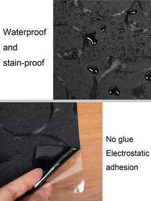 Static Cling Blackout Window Film, Privacy Protection, Thermal Insulation, 100% Blackout, No Glue Required - Black - View 7