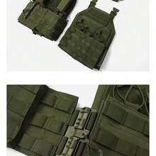 Military Fan Equipment Ranger Military Green Tactical Squad Vest Modular Quick-Release Vest - Khaki TA-b1-fB- Mud-colored Background With Black Text FB Sticker - View 2