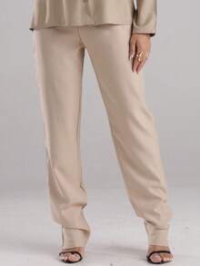 Sensory Fabric Pants With Button, Zipper And Pockets - Màu be - Xem 3