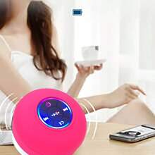 Bluetooth Shower Speaker Portable Bluetooth Speaker 360 HD Surround Sound Waterproof Wireless Speaker With Suction Cup Colorful LED Lights Built-In Mic Shower Radio For Party Travel Beach