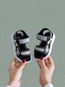 Sandalias con suela blanda para niños, sandalias deportivas para niños y niñas con diseño de para playa - Gris - Ver 5