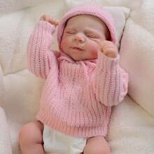 18 Inch 45 CM New Arrival Reborn Girl Dolls Full Body Vinyl Realistic Newborn Baby Toddler Doll Silicone Lifelike Baby Dolls Birthday And Xmas Present - Hồng - Xem 6