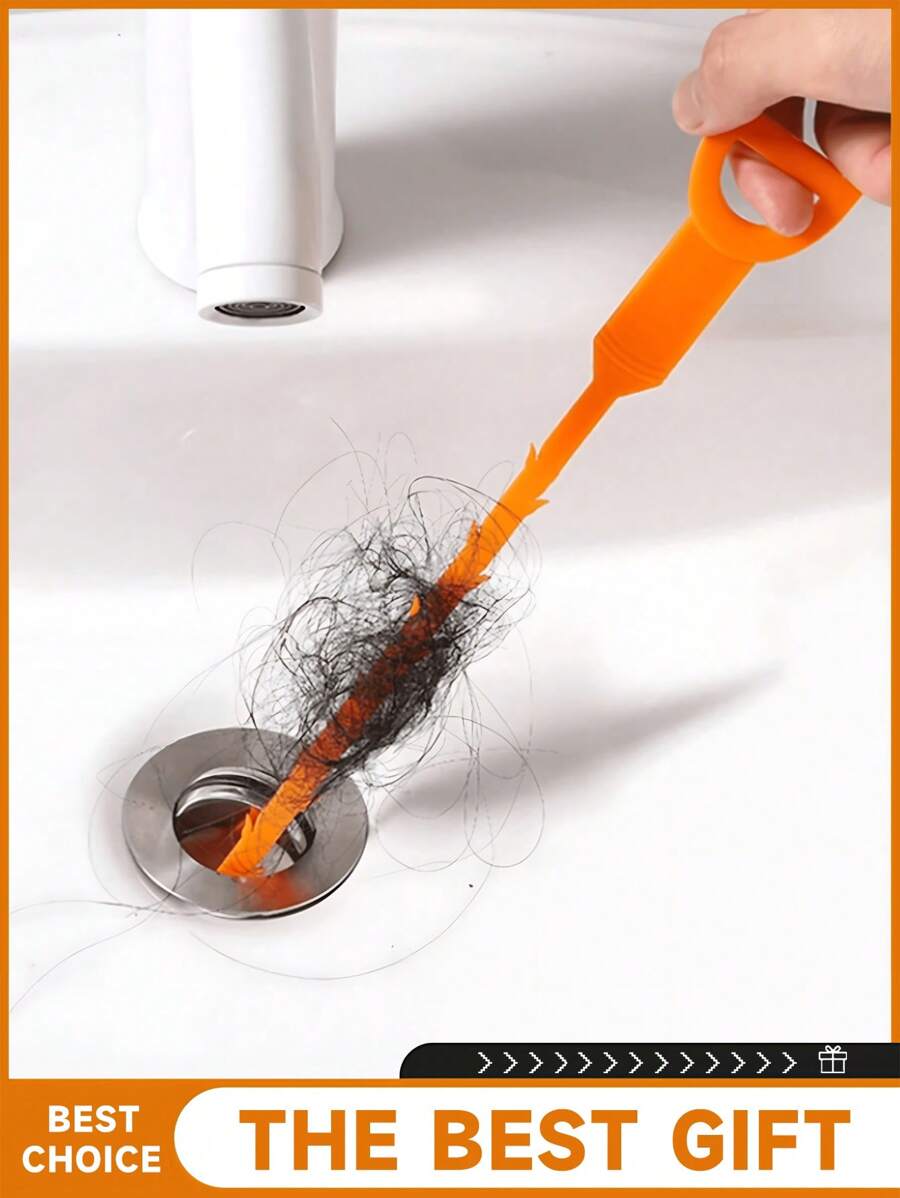 4pcs Drain Unblocker Tool Hook Hair Catcher Sink & Pipe Cleaning Brush For Basin, Toilet, Bathroom And Kitchen Home Bathroom Decor Back To School