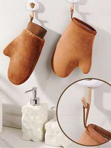 5 Pieces Reusable Body Face Self Tanning Mitts Double Sided Lotion Applicator Tanning Mitts Washable, Reusable Body And Face Self Tanning Mitts, Double Sided Lotion Applicator Mitts, Washable Tanning Mitts For Body Care Spa Oiling - With Thumb And Velvet Lining, Tanning And Sunscreen Application Mitts - Multicolor - View 3