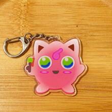 pokemon 5 Stück Pikachu Acryl Schlüsselanhänger, doppelseitiger Cartoon Pokémon Anhänger, DIY Accessoires, Taschenanhänger, Auto Schlüsselanhänger (Pokémon Muster Serie zufällig)