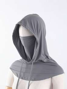 2/1pc - Unisex Outdoor UV Protection Face Mask & Hat Combo With Ice Sleeve, Breathable Ice Silk Balaclava - All-In-One Face & Neck Covering Adjustable Drawstring, Suitable For Outdoor Activities, Fishing, Hiking, Summer Sun Hat With Neck Gaiter, Essential For Sun Protection Ski Masks - Multicolor - View 10