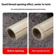 1/2", 3/4" Combination Tap And Die Set, Internal And External Threading Tool For Plastic Pipe, Plumbing Faucet Installation Tool