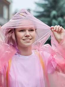 4pcs Colorful Mini Portable Raincoat Ball Thickened Disposable Waterproof Emergency Adults Rain Ponchos Cape Keyring