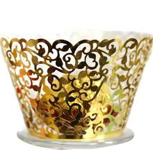 50 件优雅空心纸杯蛋糕包装纸松饼衬垫烘焙杯，适用于婚礼、生日和特殊活动 - 非常适合烘焙和装饰蛋糕