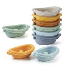 Zabawki do kąpieli, składana pływająca łódka do kąpieli dla niemowląt, zestaw kukiełek na palce, zwierzątka do zabawy w wodzie