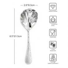 1pc/2pcs Stainless Steel Long Handle Thick Serving Spoons, Sturdy & Deep Flatware For Home & Restaurant - Multicolor - View 3