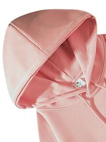 Women's Casual Fashion Hoodie, Solid Color, American Style, Sports Pullover With Front Pocket And Drawstring, Comfortable Sweatshirt For Fall Winter