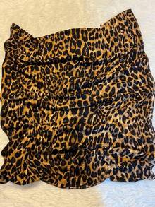 1pc Women's Scarf, Bohemian Leopard Print Headscarf, Lightweight & Breathable, Suitable For Daily Wear - Brown - View 4