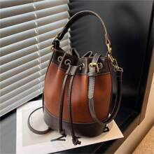 Retro Commuter Leisure Drawstring Bag Female 2025 New Fashion Lily Bag High-End Single Shoulder Bag Lily Perfectly Matches Your Style Of Dress, Shows Your Beauty, And Sends The Best Holiday Birthday Gift For Yourself And Your Family. - 棕色 - 查看 5
