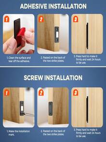 Self-Adhesive Magnetic Strips For Sliding Doors And Wardrobe Doors, Self-Adhesive Invisible Sliding Door Magnets, Strong Magnetic Door Catches, Invisible Magnetic Locks, Ultra-Thin Strong Magnetic Wardrobe Cabinet Door Locks - Multicolor - View 7