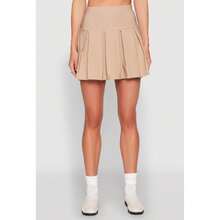 High Waisted Mini Pleated Skirt - Multicolor - View 5