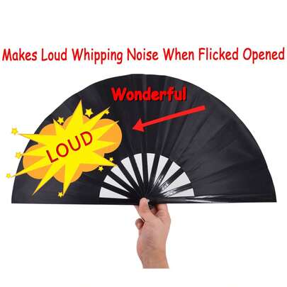 1 chiếc/bộ Quạt xếp hình chiếc ủng, Quạt cầm tay cỡ lớn gấp gọn mới năm 2025 dùng cho khiêu vũ, Quạt cầm tay vải gấp gọn chất lượng cao dùng cho lễ hội, Thích hợp cho các buổi biểu diễn khiêu vũ, Quà tặng tiệc tùng, Quà tặng unisex