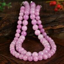 Collar gargantilla con cuentas hecho a mano con amuleto natural de 12 mm, adecuado para uso diario, regalo del Día de la Madre, gargota con 6 mm/8 mm/10 mm/12 mm (color de piedra natural aleatorio)