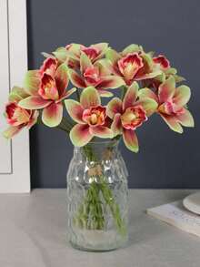 Conjunto de 6 piezas Flor simulada de Huilan de tacto manual, ramo pequeño de flores para decoración del hogar, sala de estar, mesa de comedor, adorno de flor falsa - multicolor - Ver 3