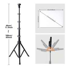 UEGOGO 10 Zoll quadratische Fülllichteinheit mit leichtem Stativ, 160 cm einstellbar für Videoaufnahmen, Zoom-Sitzungen, Handselbstporträts, Live-Streaming, Beleuchtung Fülllicht, tragbare Beleuchtung