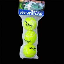 3 piezas de pelotas de tenis de alta calidad que cumplen con el estándar, alta elasticidad, duraderas, hechas de lana, para partidos y entrenamiento, adecuadas para clase de educación física estudiantil (3 piezas/bolsa)