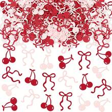 100pcs Summer Leaf & Flower Paper Confetti, Mixed Sequin & Letter Decor, Party Theme Decoration Supplies - Multicolor - View 4