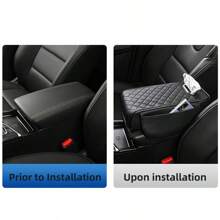 Multifunctional Car Armrest Pad With Storage Bag And Tissue Box, Center Console Cushion Organizer