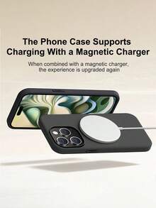 VRNOEI Luxury Magnetic Wireless Charger Case Compatible With IPhone 16 14 13 12 11 15 17 Pro Max With Velvet Compatible With IPhone 17 AIR 14 15 16 Plus Phone Cover Accessories - Far Peak Blue - View 3