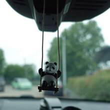 1pc Creative Panda On Swing Branch Figurine, Ornamental Decor, Gift, Fridge Magnet Room Decor Bedroom Decor Home Decor Wall Decor