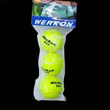 3 piezas de pelotas de tenis de alta calidad que cumplen con el estándar, alta elasticidad, duraderas, hechas de lana, para partidos y entrenamiento, adecuadas para clase de educación física estudiantil (3 piezas/bolsa)