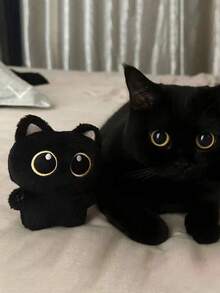 1pc Cartoon Cat Shaped Pet Plush Toy, Cat Bite Toy, Bring Endless Fun And Exercise To Cats Pet Plush Toy Prank Cat Toy Cat Toys