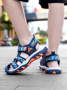 Sandalias para niños, sandalias deportivas para niños, sandalias de deslizamiento para la playa para niños, sandalias de punta cerrada - Azul - Ver 2