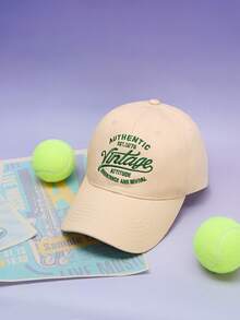 字母刺绣棒球帽 街头音乐节 Y2K音乐节 返校季 秋冬季礼物 音乐节 - 米色 - 查看 4