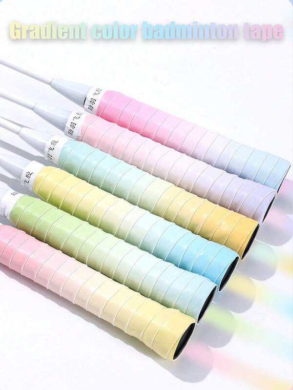 1 szt. Taśma antypoślizgowa do badmintona w kolorze gradientowym, pochłaniająca pot i wstrząsy, taśma antypoślizgowa do rakiety Forminton; wygodna taśma do owijania uchwytu tenisowego